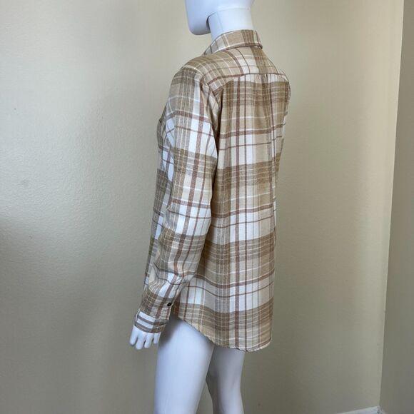 Kuhl Kamila Flannel Women Size M Copper Plaid Button Up Outdoor Casual Top Hike - Picture 10 of 16